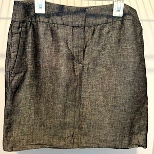LOFT | Grey Linen Mini Skirt | 2
